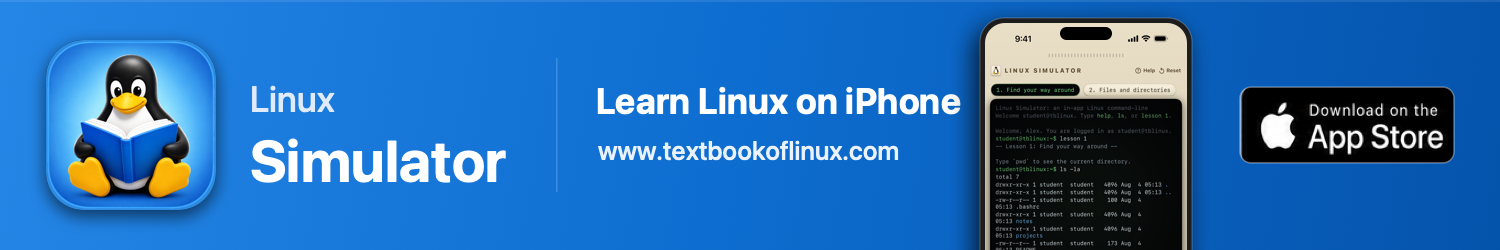 Linux Simulator: learn Linux on iPhone. Download on the App Store.